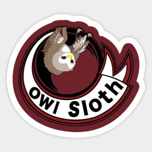 owl sloth Sticker